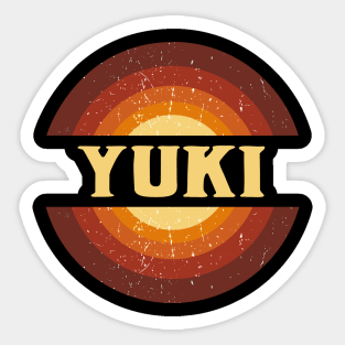 Vintage Proud Name Yuki Birthday Gifts Circle Sticker